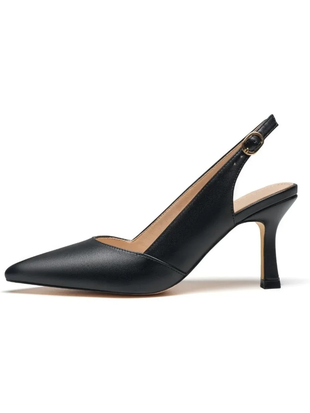 Chic Slingback Kitten Heels for Women - Pointed Closed Toe Dressy Pumps for
